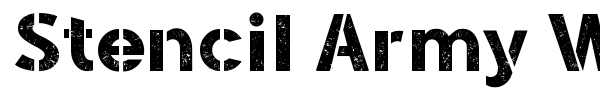 Stencil Army WW I font preview